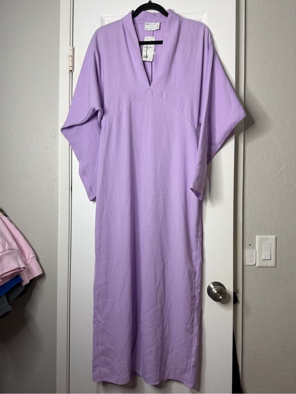 ASOS Lilac V-Neck Long Kaftan Dress